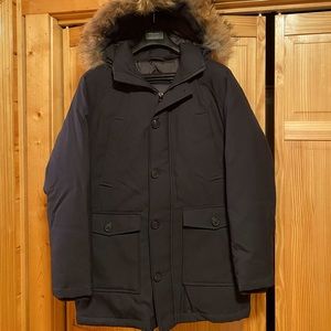 ❌SOLD❌ Spier & Mackay Classic Parka Navy Removable Fur Hood sz S